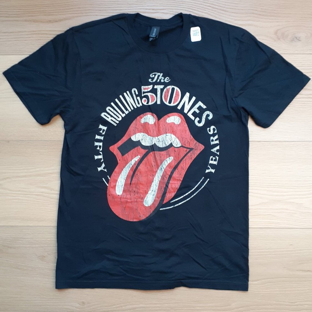 The Rolling Stones - Fifty Years - New Medium Black T-Shirt